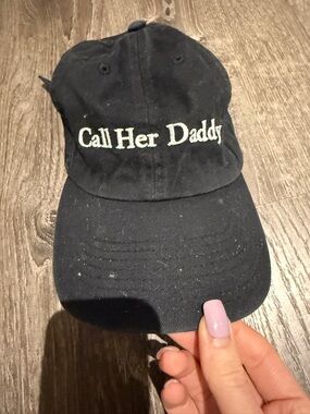 Call Her Daddy Embroidered Black Baseball Cap